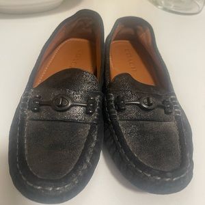 Coach leather loafers . Distressed look